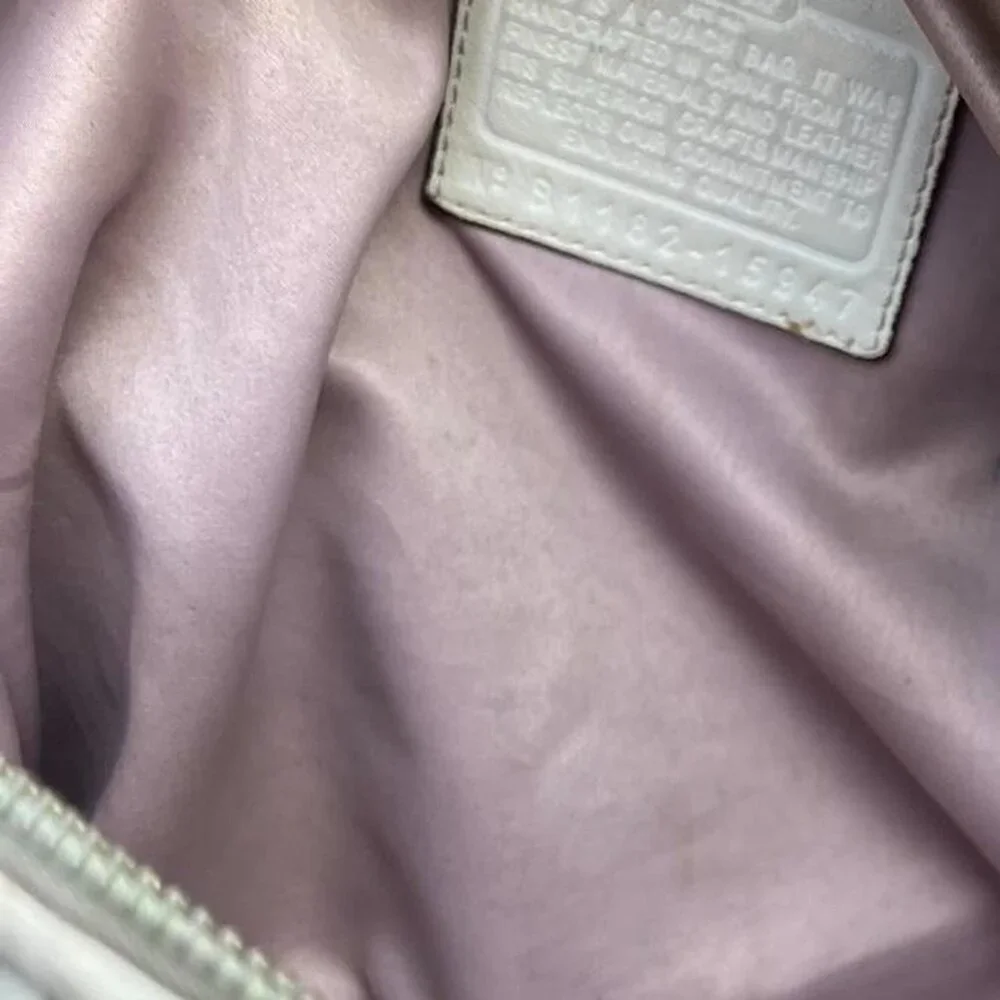 Coach Y2K Madison Sophia gathered leather satchel in a white Bone RARE - Picture 7 of 8